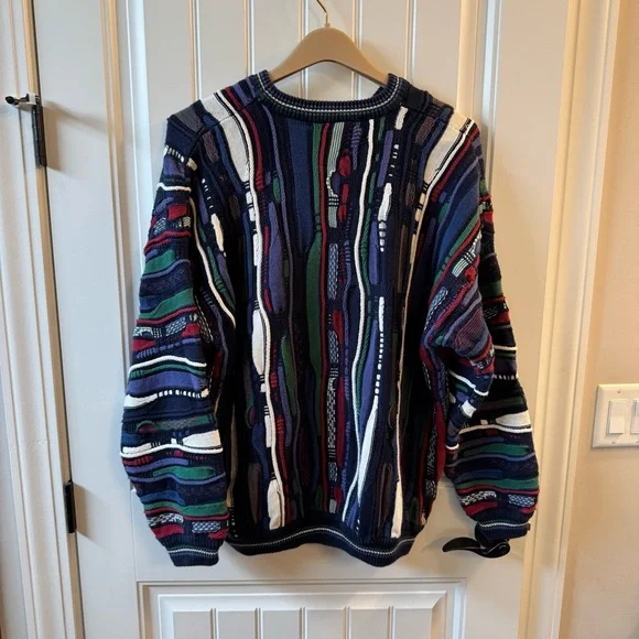 Cotton Traders XL Coogi Style Textured Sweater - Picture 5 of 6